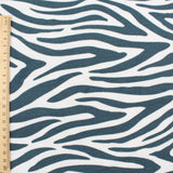 Terry Krepp Stoff Zebra