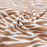 Terry Krepp Stoff Zebra