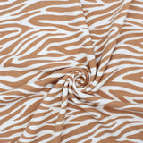 Terry Krepp Stoff Zebra