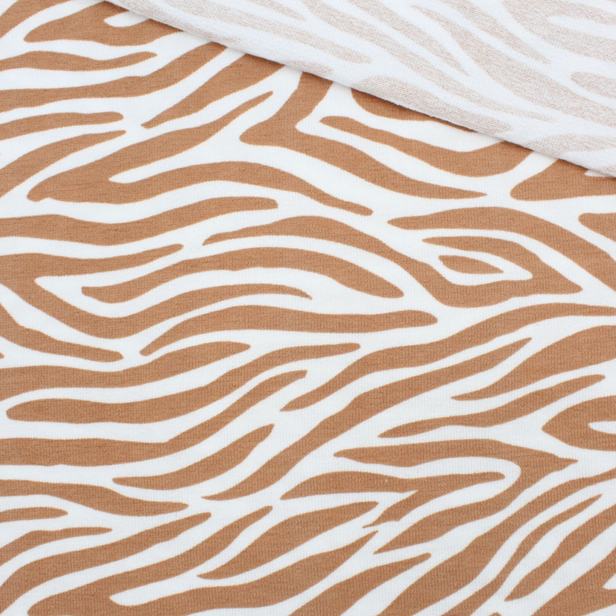 Terry Krepp Stoff Zebra