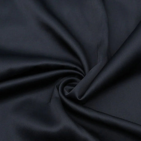 Viskose Satin – Luxuriöser Stoff in Nachtblau für Kleider, Blusen