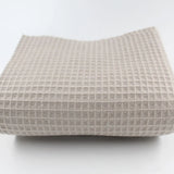 Waffelstoff in Taupe aus reine Baumwolle