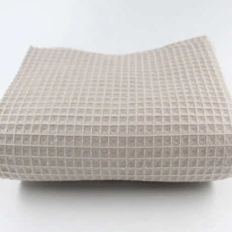 Waffelstoff in Taupe aus reine Baumwolle