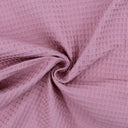 Weicher, natürlicher Waffelstoff in Rosa – perfekt für Handtücher, Babydecken und Bademäntel.