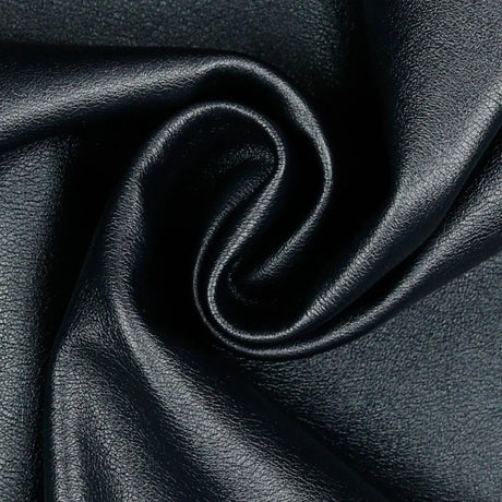 Weiches Kunstleder in Anthrazit Metallic, ideal für Bekleidung, Taschen und DIY-Projekte wie Dekoration und Accessoires.