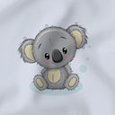 Baumwollpanel 38x38 cm süße Koala auf blauem Hintergrund