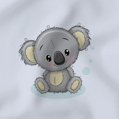 Baumwollpanel 38x38 cm süße Koala auf blauem Hintergrund