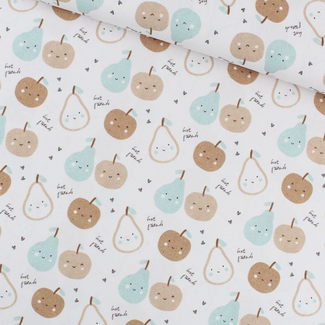 Baumwollstoff Apfel und Birne - Stofftime