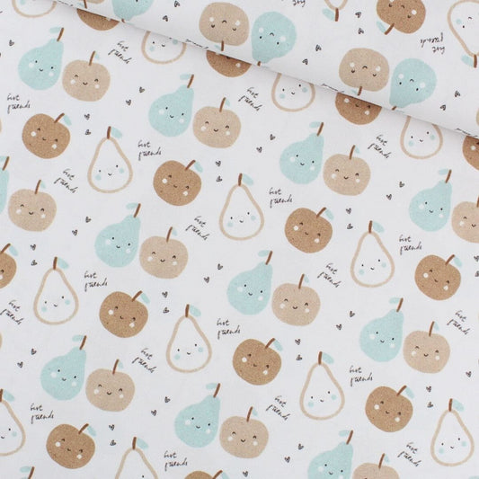Baumwollstoff Apfel und Birne - Stofftime