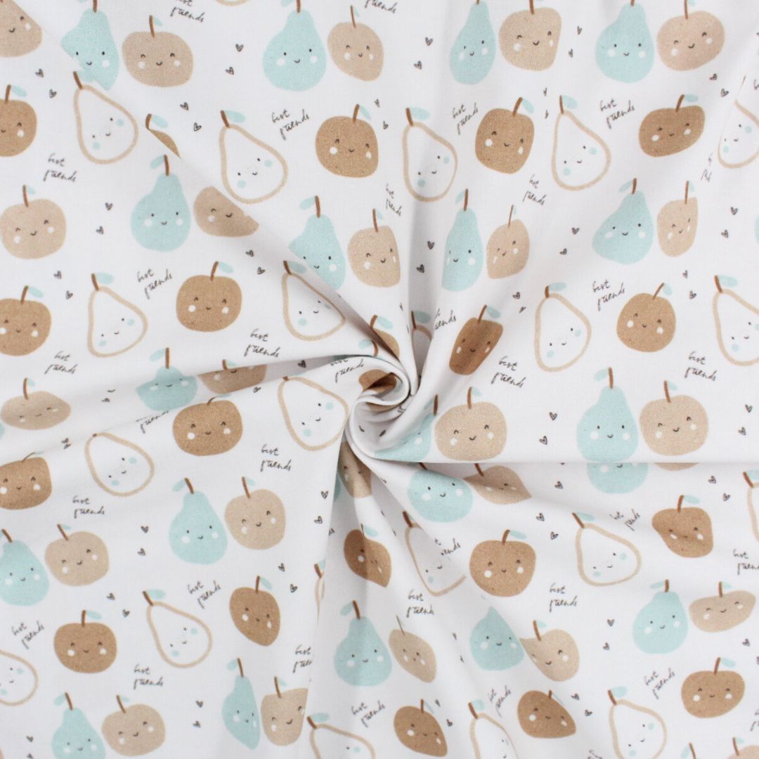 Baumwollstoff Apfel und Birne - Stofftime