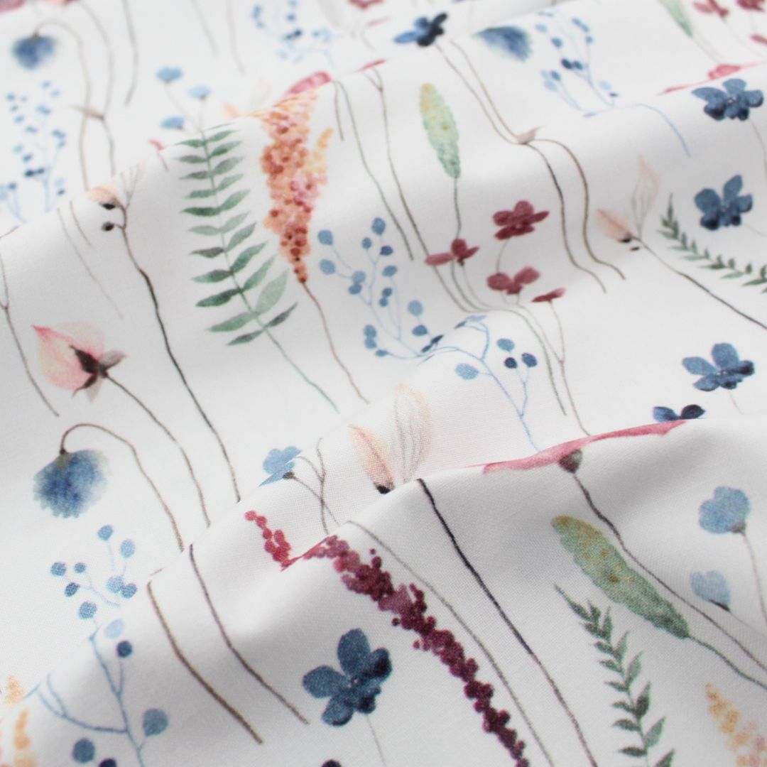 Baumwollstoff Mohnblumen | Mauve - Stofftime