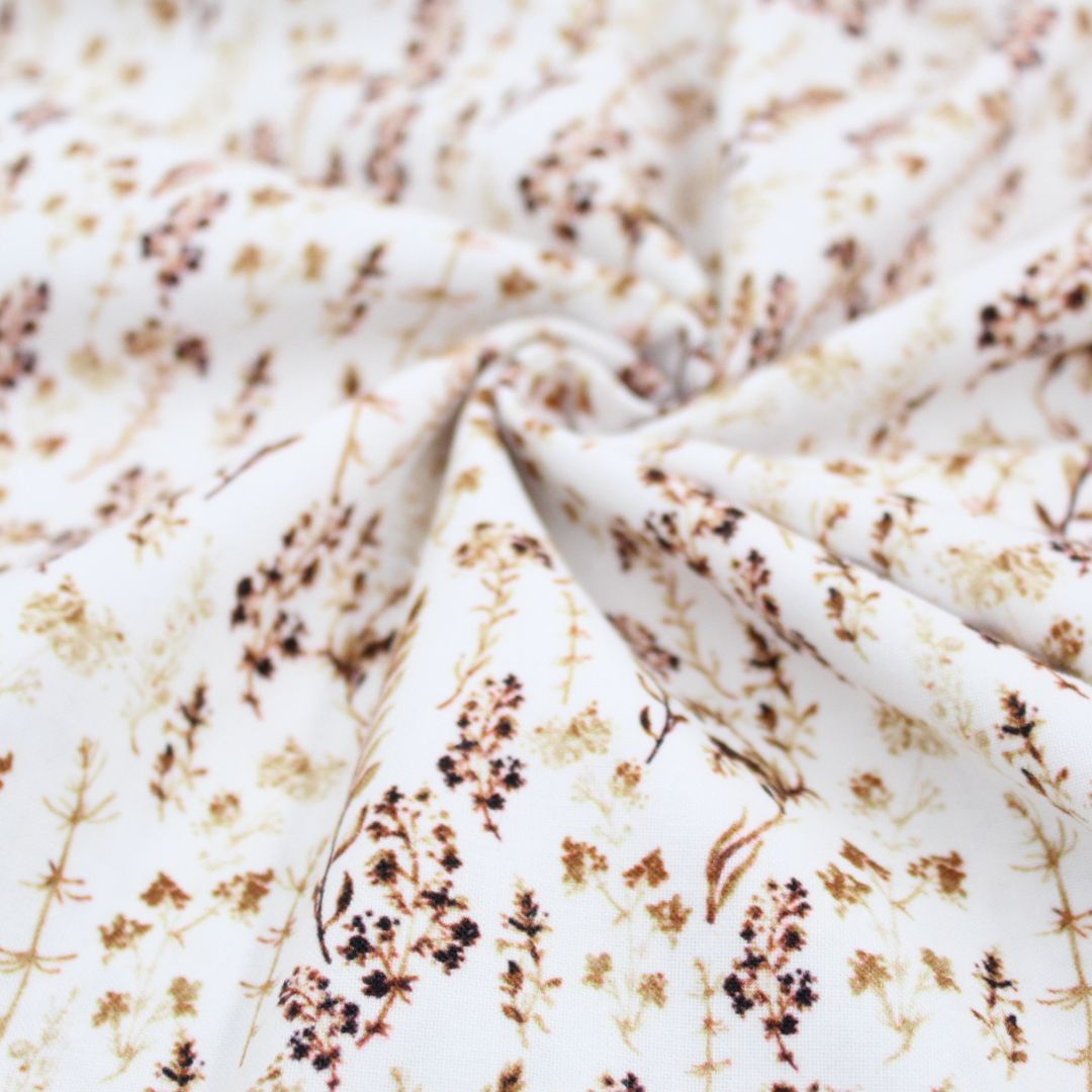 Baumwollstoff Trockenblumen - Stofftime