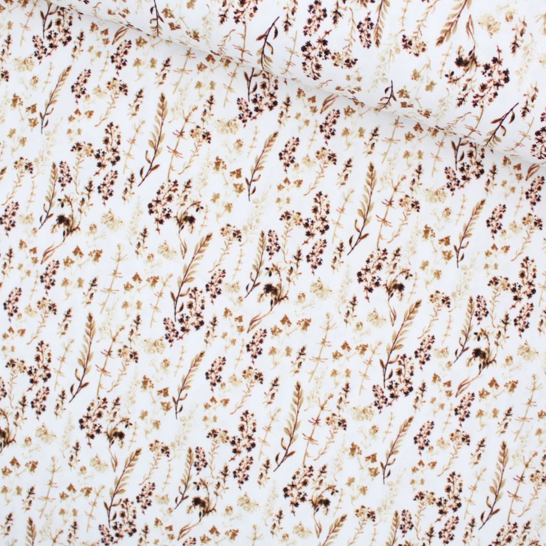 Baumwollstoff Trockenblumen - Stofftime