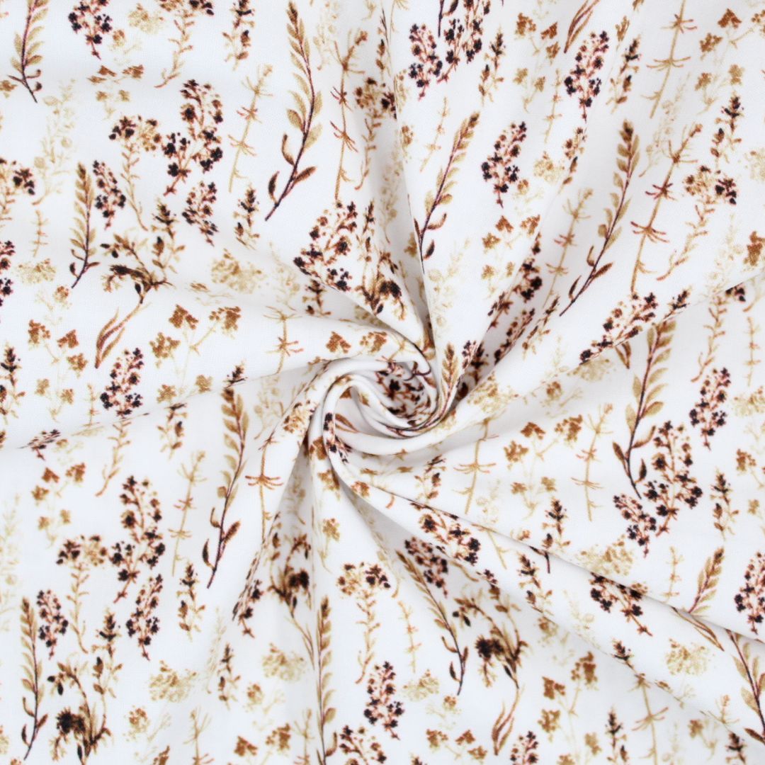 Baumwollstoff Trockenblumen - Stofftime