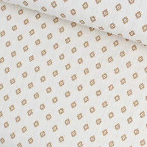 BIO Musselin Stoff Boho Rauten | Natur - Stofftime