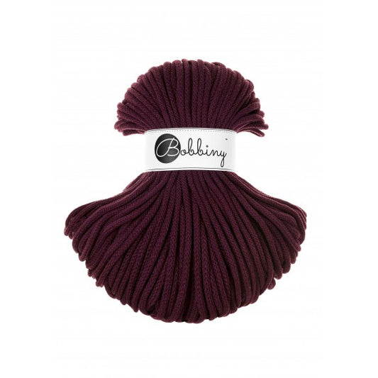 Bobbiny Premium Baumwollkordel 5 mm, 100 Meter in Burgundy