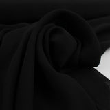 Chiffon uni | Schwarz - Stofftime