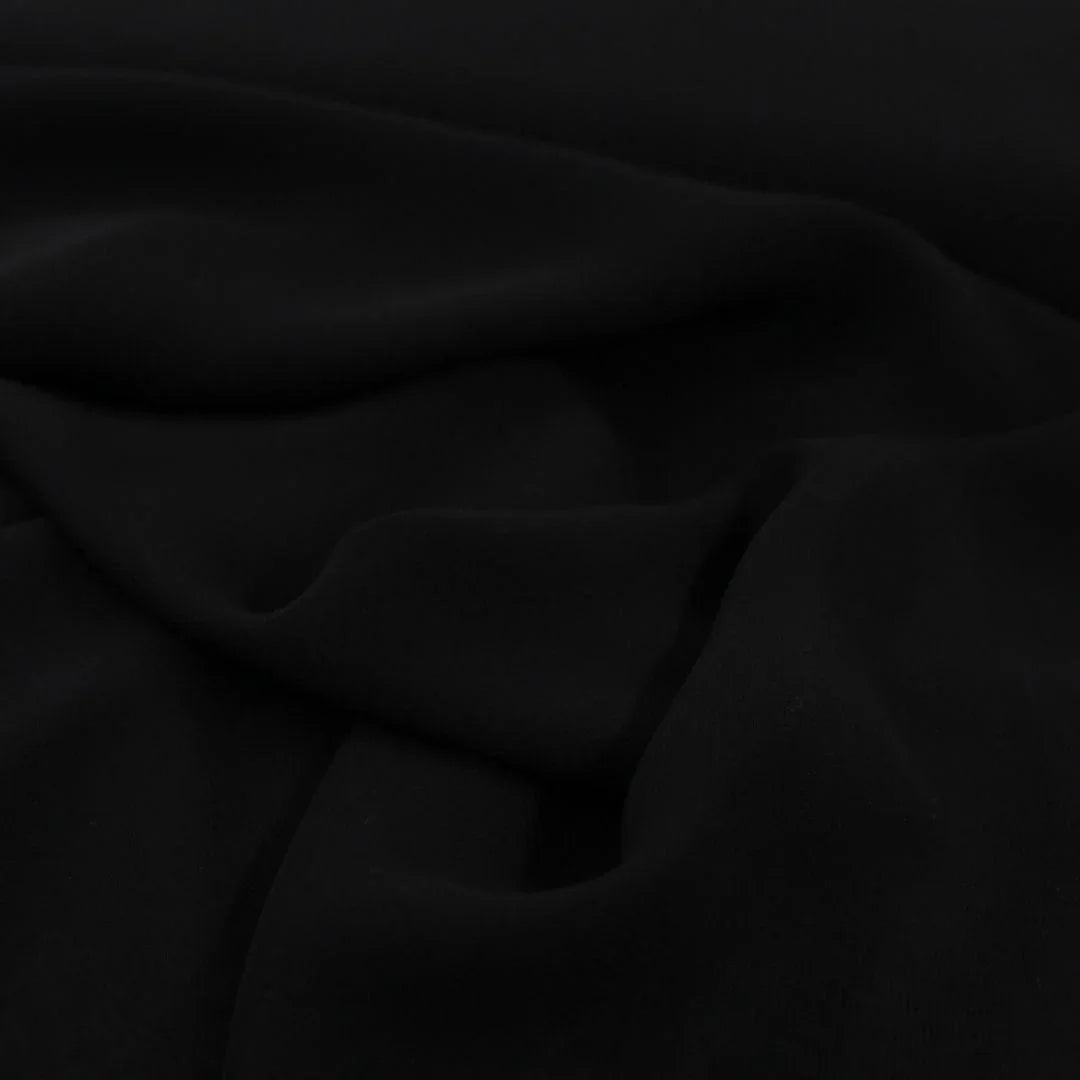 Chiffon uni | Schwarz - Stofftime