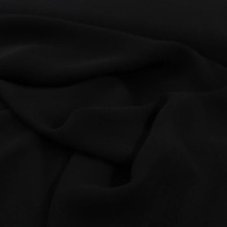 Chiffon uni | Schwarz - Stofftime