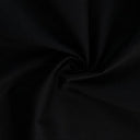 Hochwertige Baumwollpopeline in Schwarz – eleganter Stoff auf einem Schneiderpuppe drapiert.