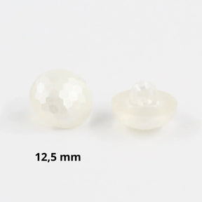 Facettierter Knopf in Perlenoptik - Stofftime