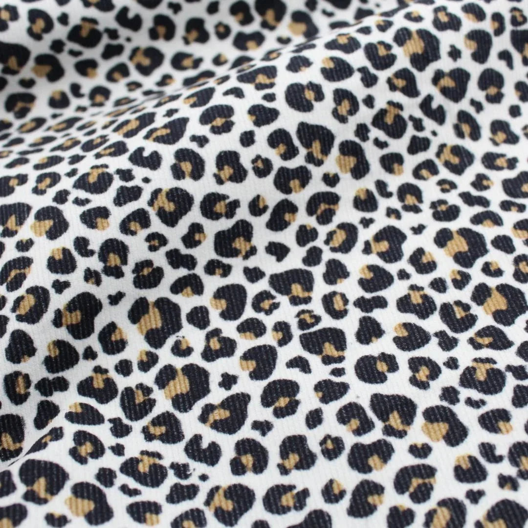 Feincord Leopardenmuster - Stofftime