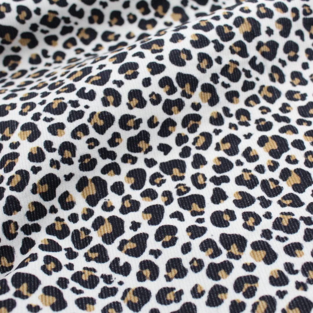 Feincord Leopardenmuster - Stofftime