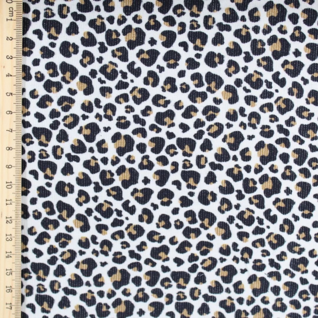 Feincord Leopardenmuster - Stofftime