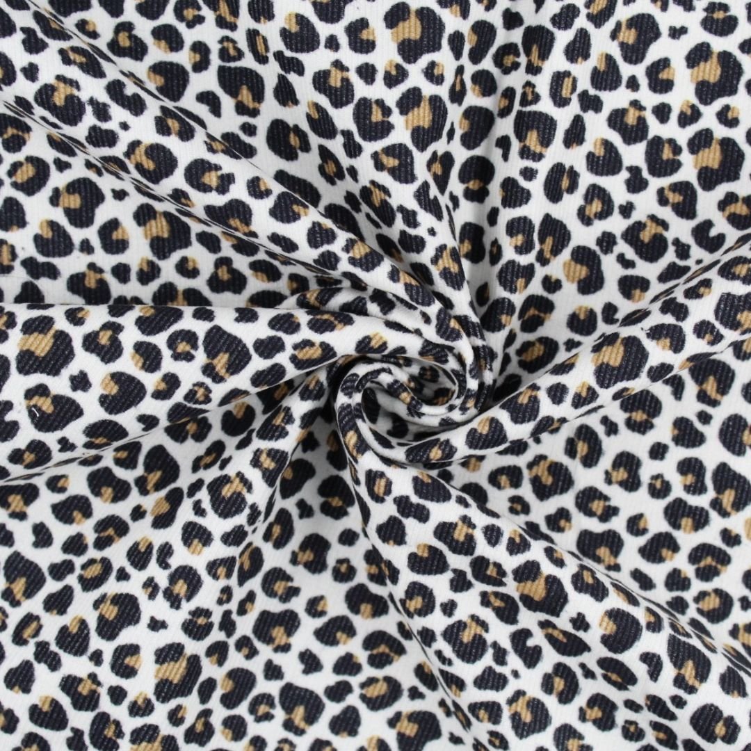Feincord Leopardenmuster - Stofftime