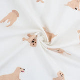 Flanell - Hunde - Muster | Ecru - Stofftime