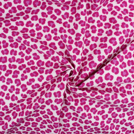 Flanellstoff Leopardenmuster Pink - Stofftime
