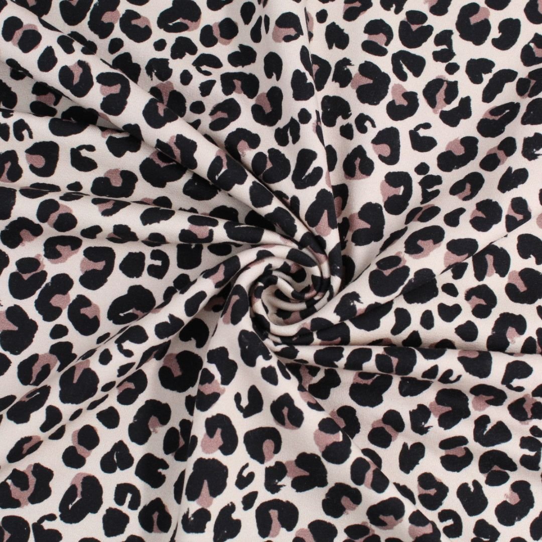 French Terry Leopardenmuster - Stofftime