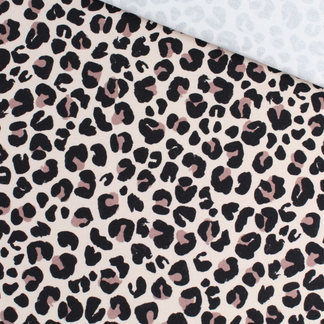 French Terry Leopardenmuster - Stofftime