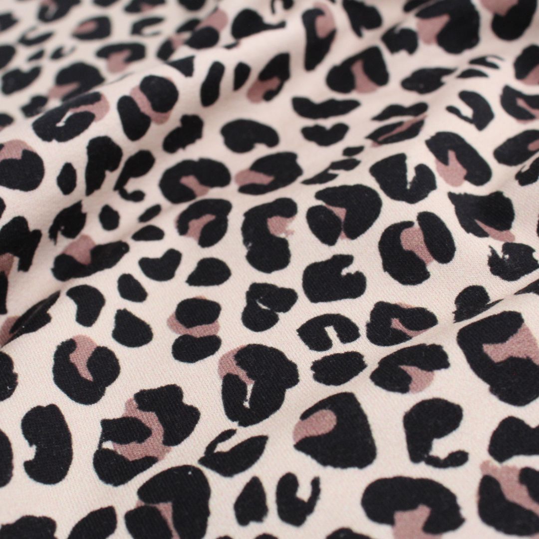 French Terry Leopardenmuster - Stofftime