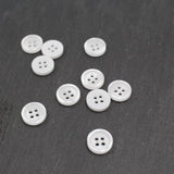 Hemdknöpfe 10 mm – Set 10 Stück | Weiß - Stofftime