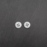 Hemdknöpfe 10 mm – Set 10 Stück | Weiß - Stofftime