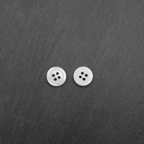Hemdknöpfe 10 mm – Set 10 Stück | Weiß - Stofftime