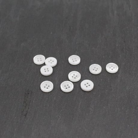 Hemdknöpfe 10 mm – Set 10 Stück | Weiß - Stofftime