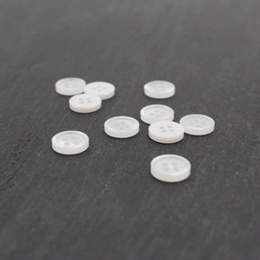 Hemdknöpfe 10 mm – Set 10 Stück | Weiß - Stofftime