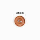 Holzknopf 2 Löcher | 22 mm - Stofftime