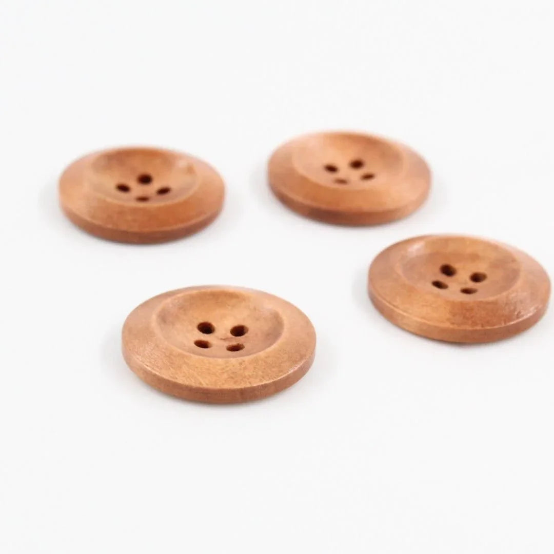Holzknopf 4 Löcher | 25mm - Stofftime