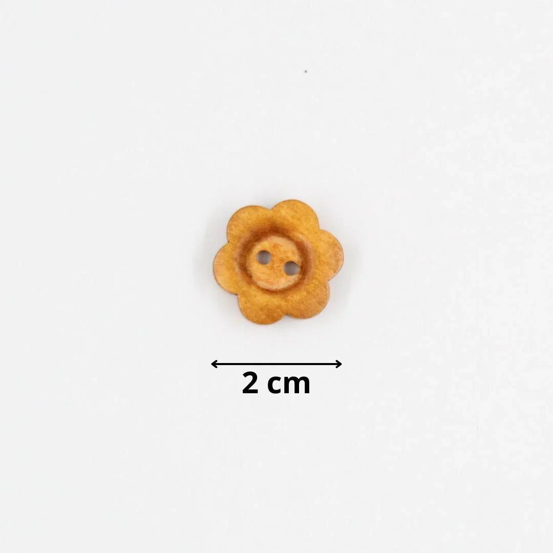 Holzknopf Blume | 1 Stück - Stofftime