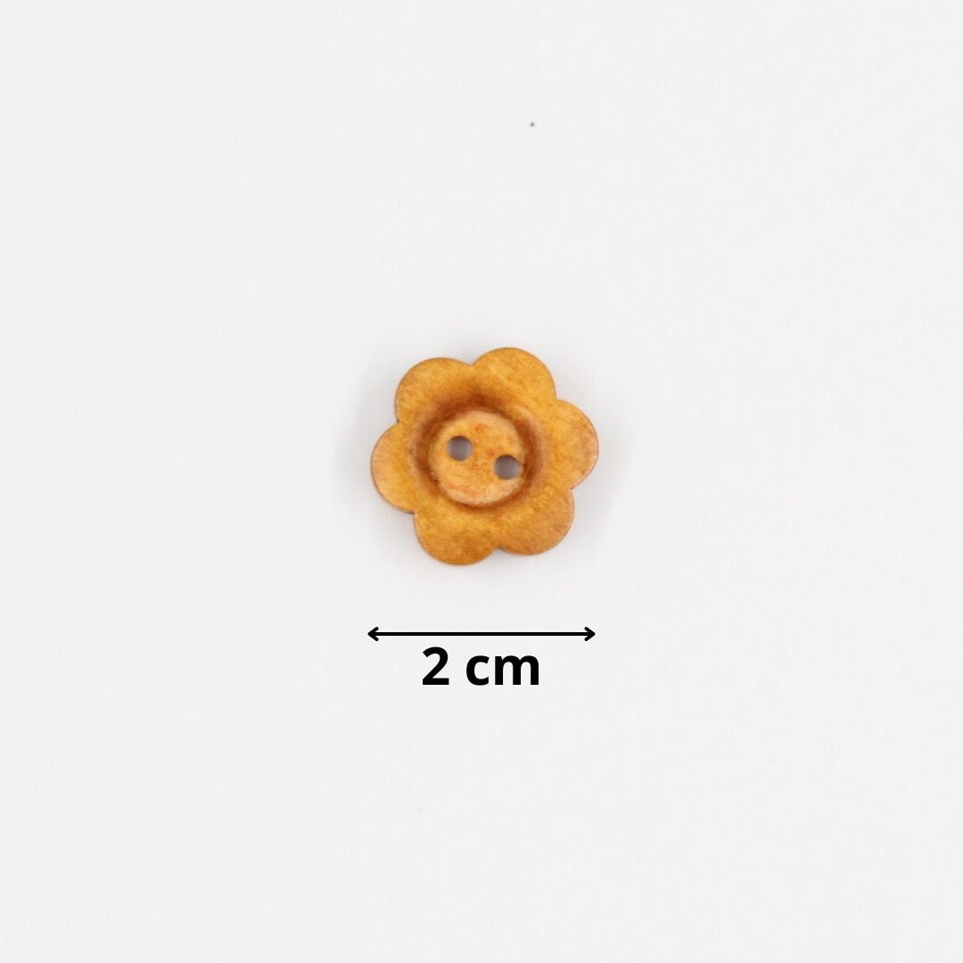 Holzknopf Blume | 1 Stück - Stofftime