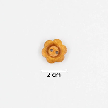 Holzknopf Blume | 1 Stück - Stofftime