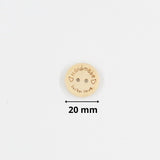 Holzknopf Handmade with love | 1 Stück - Stofftime