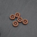 Holzknöpfe 10 mm – Set 5 Stück | Bunt | 4 - Loch - Knöpfe - Stofftime