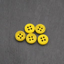 Holzknöpfe 10 mm – Set 5 Stück | Bunt | 4 - Loch - Knöpfe - Stofftime