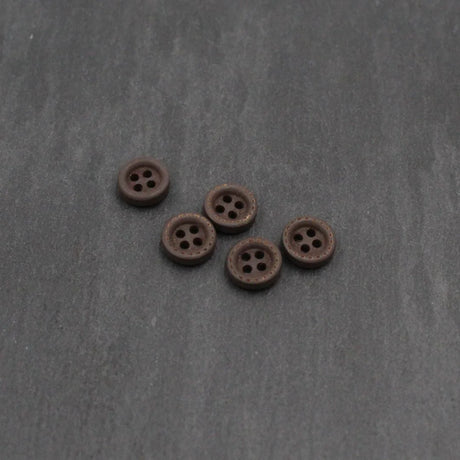 Holzknöpfe 10 mm – Set 5 Stück | Bunt | 4 - Loch - Knöpfe - Stofftime