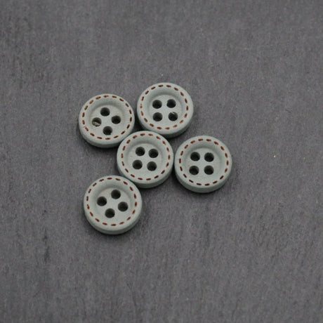 Holzknöpfe 10 mm – Set 5 Stück | Bunt | 4 - Loch - Knöpfe - Stofftime