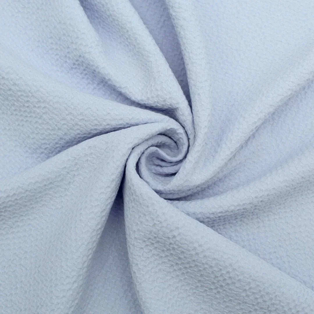 Jacquard Baumwolle Wabenstruktur | Hellblau - Stofftime